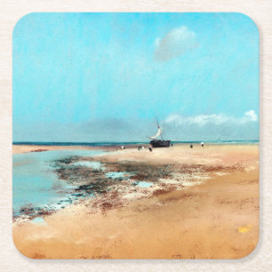 Dessous De Verre Carré Plage à marée basse (Embouchure de la rivière), Ed
