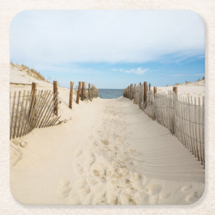 Dessous De Verre Carré Plage tranquille