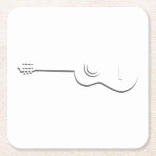 Dessous De Verre Carré Plan de la demi-guitare