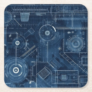 Dessous De Verre Carré Plan directeur technique Dessin géométrique