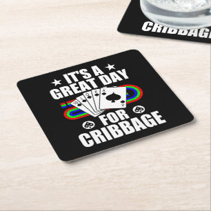 Dessous De Verre Carré Planche à ordures pour Cribbage Card Joueur Joueur