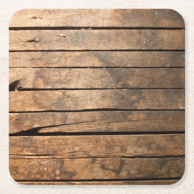 Dessous De Verre Carré Planches en bois (Devant)