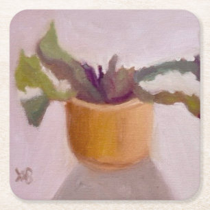 Dessous De Verre Carré Plante Cactus