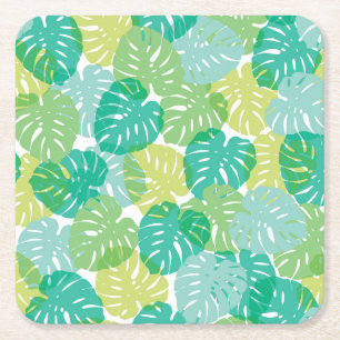 Dessous De Verre Carré Plante de fromage exotique : Monstère tropicale