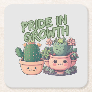 Dessous De Verre Carré Plantes succulents