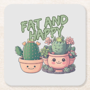 Dessous De Verre Carré Plantes succulents