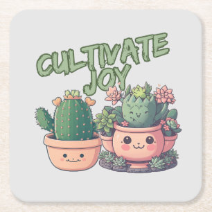 Dessous De Verre Carré Plantes succulents
