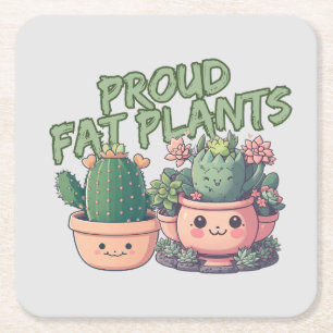 Dessous De Verre Carré Plantes succulents