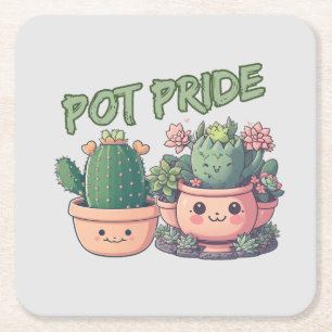 Dessous De Verre Carré Plantes succulents