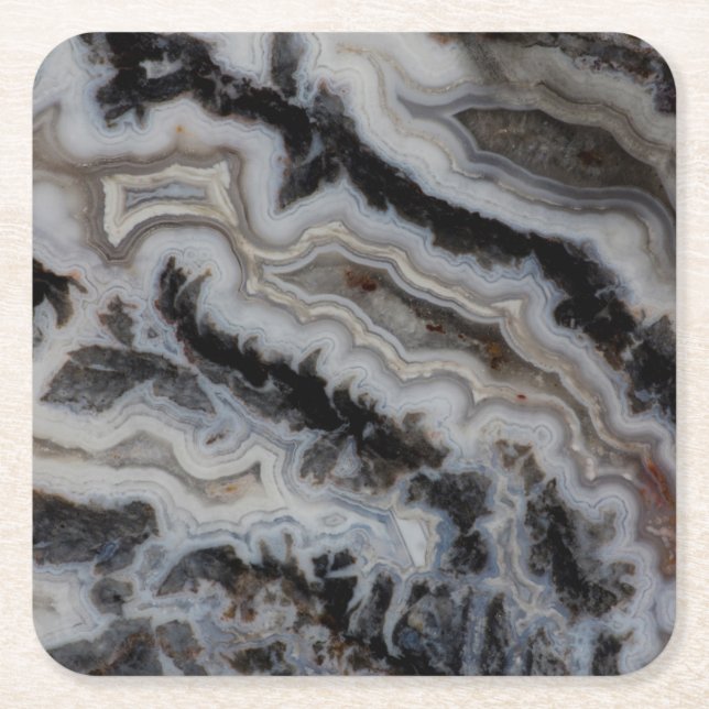 Dessous De Verre Carré Plaque mixte de jasper Agate (Devant)