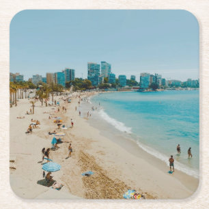 Dessous De Verre Carré Playa San Juan - Alicante - Espagne