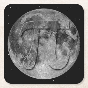 Dessous De Verre Carré Pleine lune Pi Day Fun