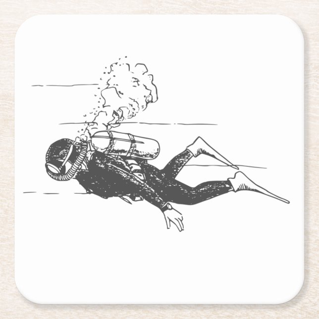 Dessous De Verre Carré Plongeur (Devant)