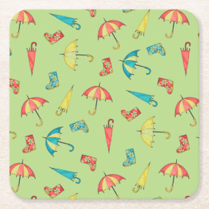 Dessous De Verre Carré Pluie de printemps I