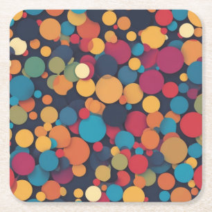 Dessous De Verre Carré Points colorés géants