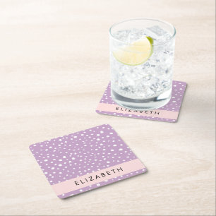 Dessous De Verre Carré Points Dalmatiens Lilac, Points Dalmatiens, Votre