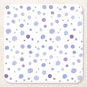 Dessous De Verre Carré pois peint à la main