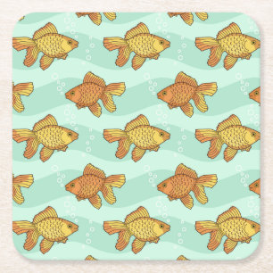 Dessous De Verre Carré Poisson-motif