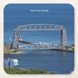 Dessous De Verre Carré Pont d'ascenseur aérien de Duluth