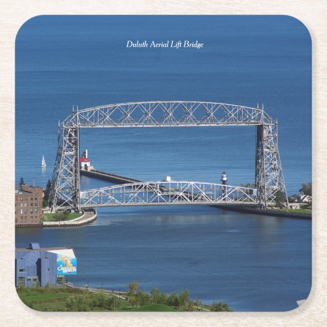 Dessous De Verre Carré Pont d'ascenseur aérien de Duluth (Devant)