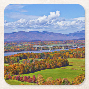 Dessous De Verre Carré Pont Rhinecliff à l'automne