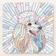 Poodle - mosaïque pastel