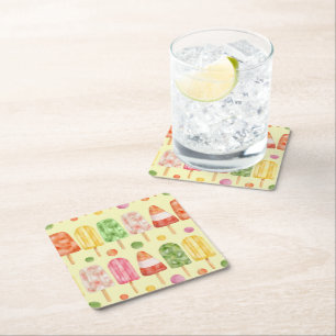 Dessous De Verre Carré Popcicules de fruits