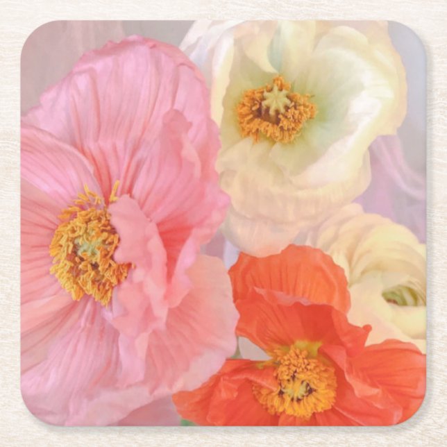 Dessous De Verre Carré Poppies (Devant)