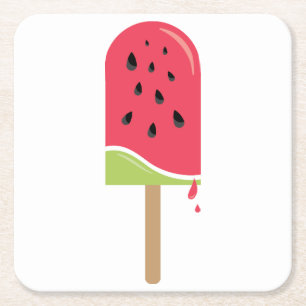 Dessous De Verre Carré Popsicle de Watermelon