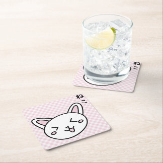 Dessous De Verre Carré Porta copos gatinho rosa
