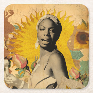 DESSOUS DE VERRE CARRÉ PORTA COPOS JAZZ - NINA SIMONE