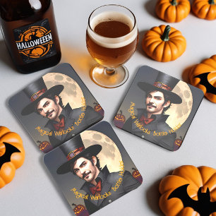 Dessous De Verre Carré Porte-bouteilles magiques des sorciers d'Halloween
