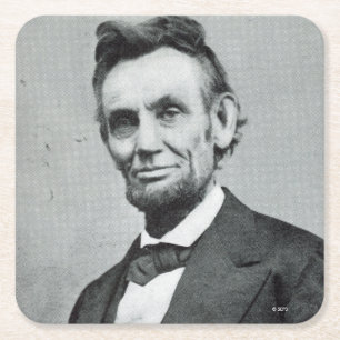 Dessous De Verre Carré Portrait d'Abe Lincoln 1