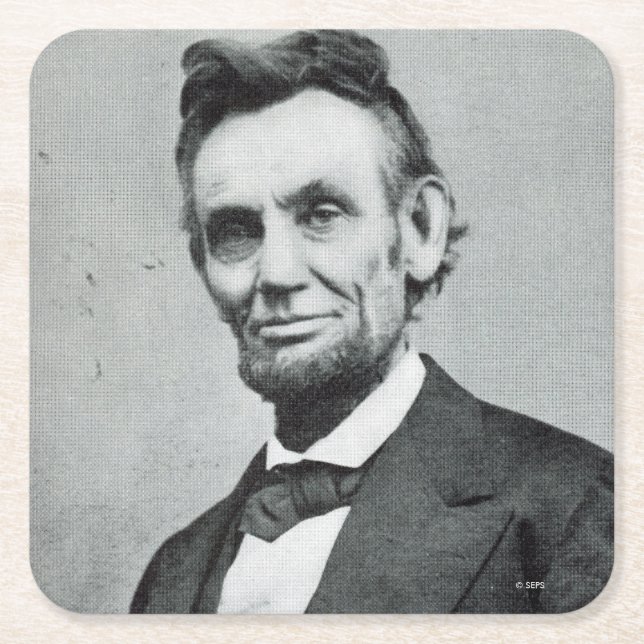Dessous De Verre Carré Portrait d'Abe Lincoln 1 (Devant)