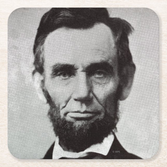 Dessous De Verre Carré Portrait d'Abe Lincoln 2 (Devant)