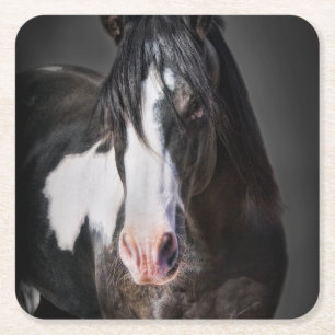 Dessous De Verre Carré Portrait de cheval II