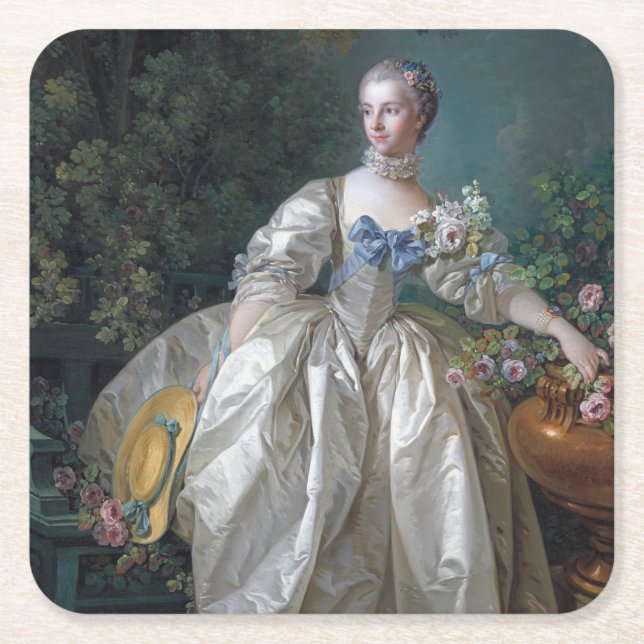 Dessous De Verre Carré Portrait de Madame Bergeret, Boucher (Devant)