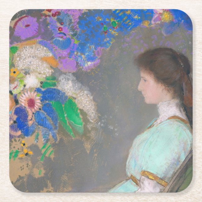 Dessous De Verre Carré Portrait de Violette Heymann, Redon (Devant)