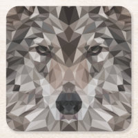 Portrait géométrique Wolf Lone