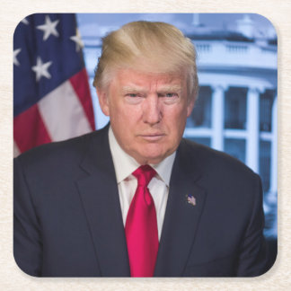 Dessous De Verre Carré Portrait officiel de Donald Trump