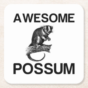 DESSOUS DE VERRE CARRÉ POSSUM AWESOME