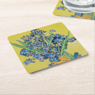 Dessous De Verre Carré Poster d'Irises Vincent van Gogh