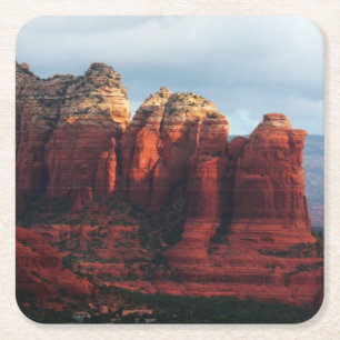 Dessous De Verre Carré Pot de café nuageux Rock à Sedona Arizona