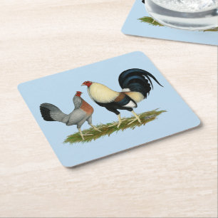 Dessous De Verre Carré Poulets dorés