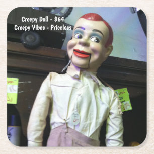 Dessous De Verre Carré Poupée Ventriloquiste déplaisante