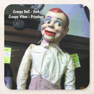 Dessous De Verre Carré Poupée Ventriloquiste déplaisante