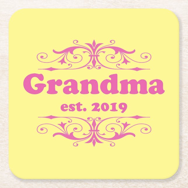 Dessous De Verre Carré Pour Cette Spéciale "Grand-mère 2019" (Devant)