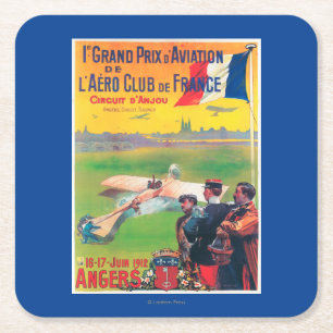 Dessous De Verre Carré Première aviation Grand prix