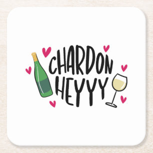Dessous De Verre Carré Preppy Chardonnay Funny