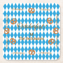Pretzels bleus bavarois d'Oktoberfest PERSONNALISE
